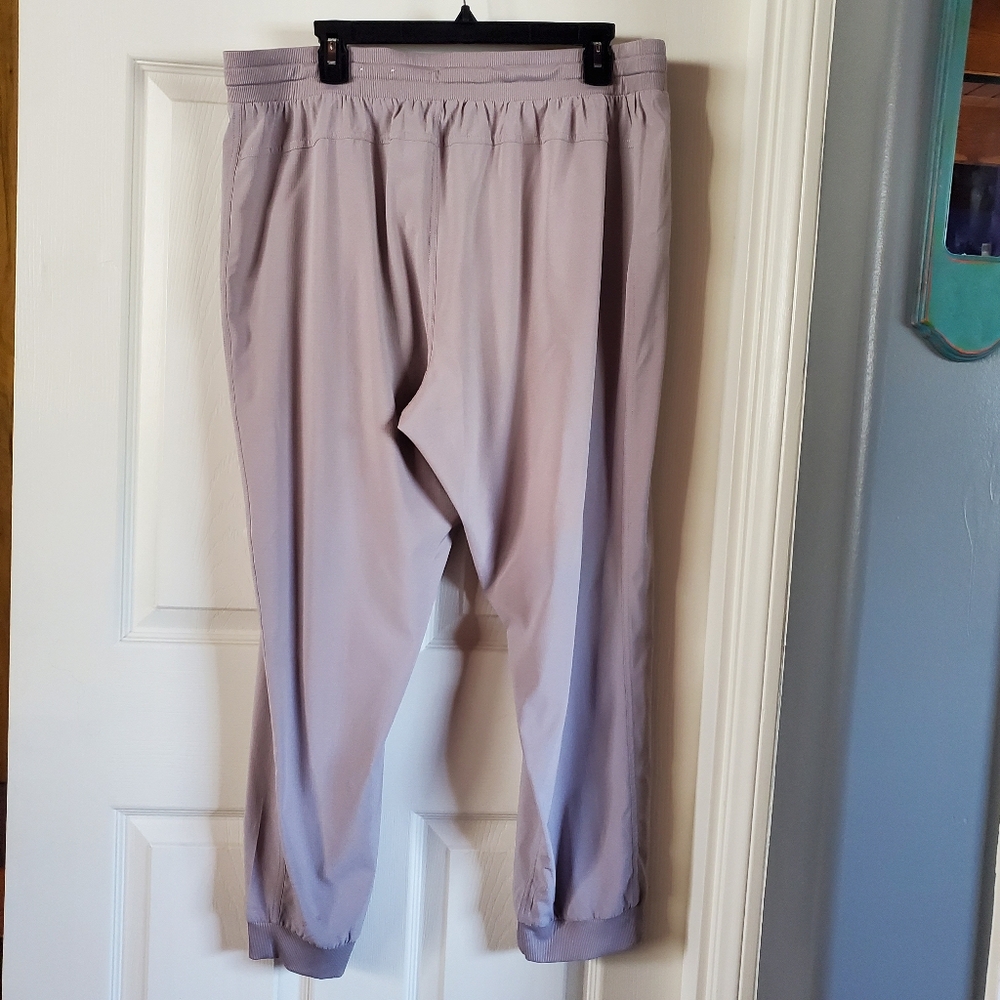 Lightweight Jogger Pants Pull-on Elastic Waist Zip Pockets Drawstring Nylon 2XL - Picture 7 of 11